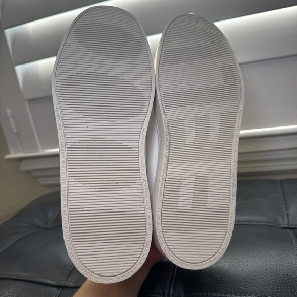 Thousand Fell Lace Up Vegan Leather Sneakers, Women's 7.5 (White/Yellow) - Picture 8 of 8